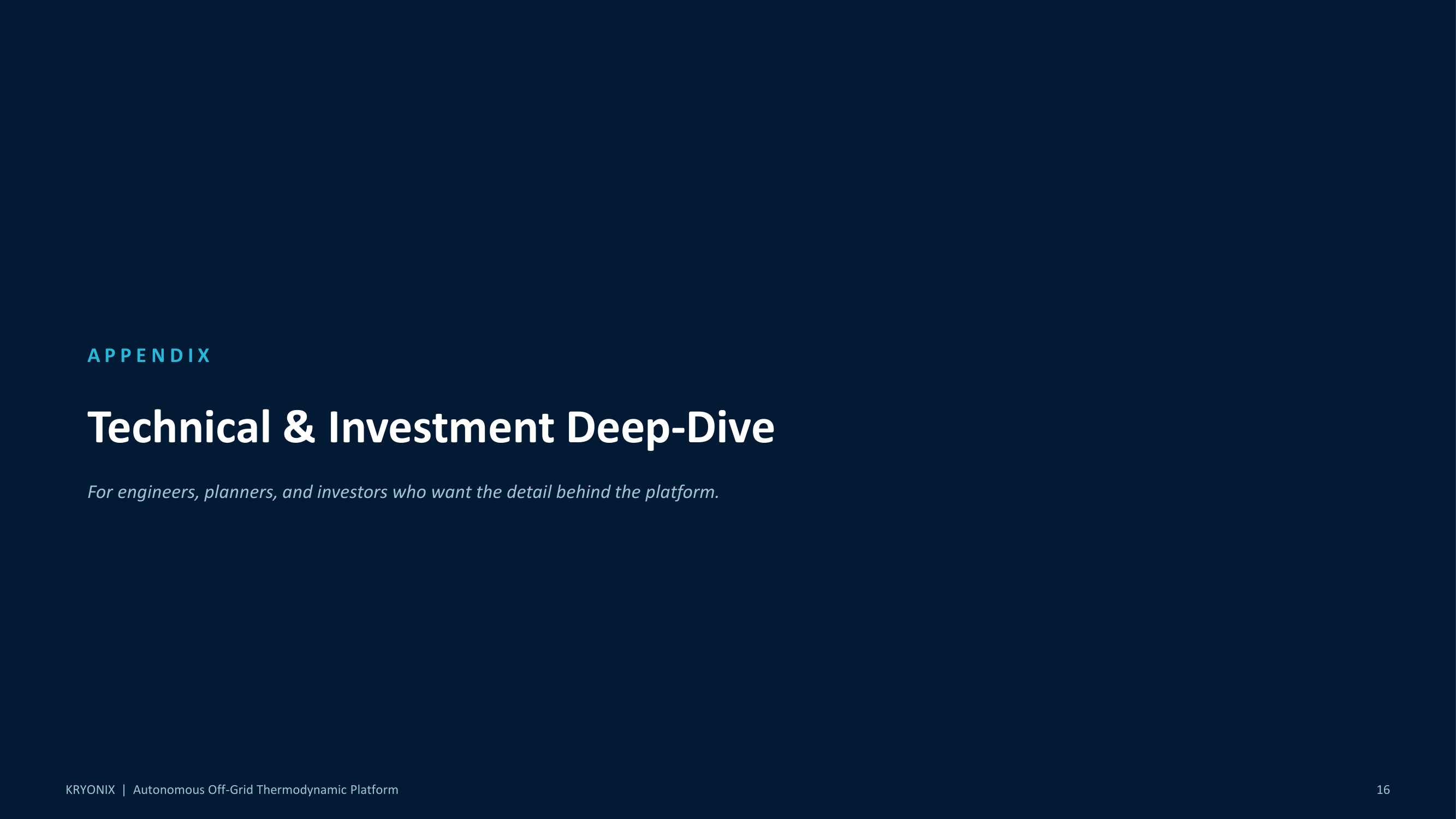 Technical & Investment Deep-Dive